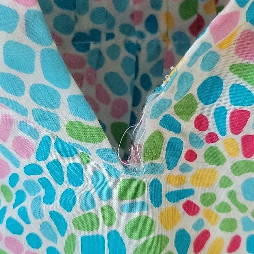 Talbots Cotton Mosaic Swim‎ Coverup Dress Size Small